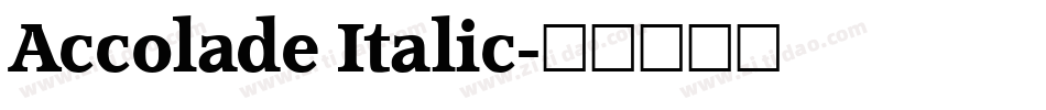 Accolade Italic字体转换